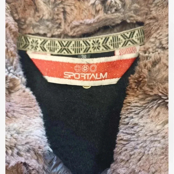 Sportalm Multi Textured Faux Fur  Lightweight Brown Grey Jacket Size 38 (Medium) - Picture 10 of 11